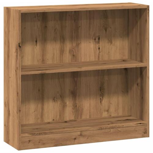 Bogreol 80x24x76 cm konstrueret træ egetræsfarve
