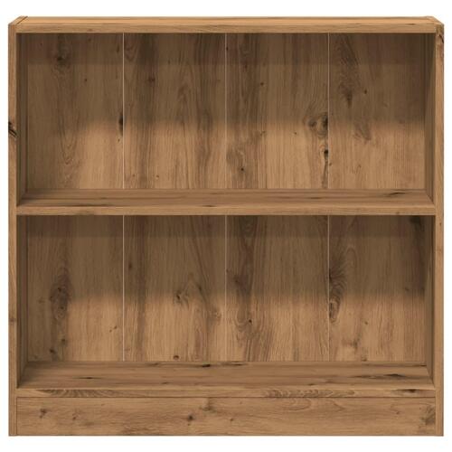 Bogreol 80x24x76 cm konstrueret træ egetræsfarve