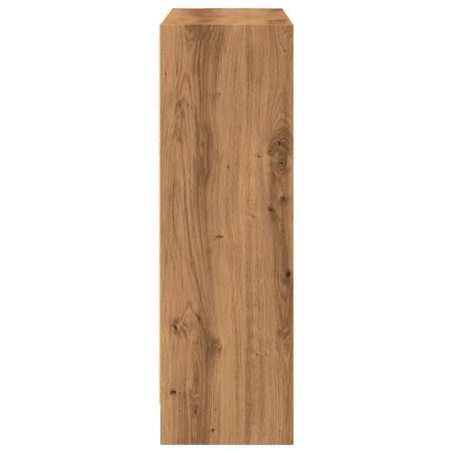 Bogreol 80x24x76 cm konstrueret træ egetræsfarve