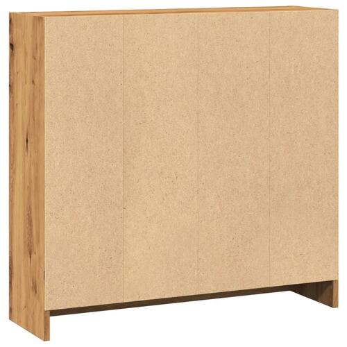 Bogreol 80x24x76 cm konstrueret træ egetræsfarve