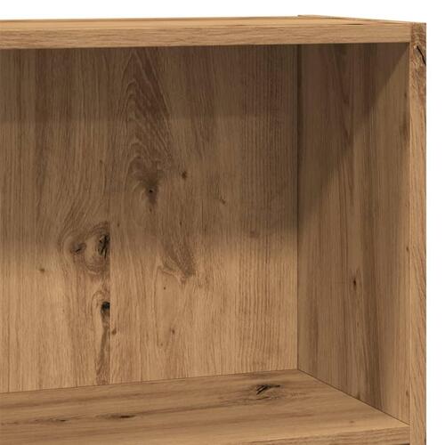 Bogreol 80x24x76 cm konstrueret træ egetræsfarve