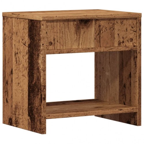 Sengeborde 2 stk. - 40×30×40 cm i konstrueret træ, gammelt trælook