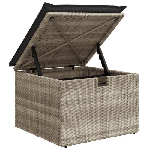 Sofasæt til haven 6 dele med hynder polyrattan lysegrå