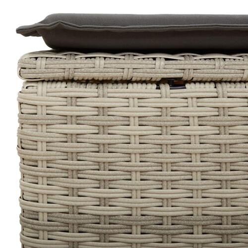 Sofasæt til haven 6 dele med hynder polyrattan lysegrå