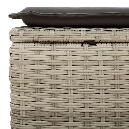 Sofasæt til haven 6 dele med hynder polyrattan lysegrå