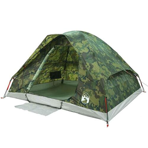 2-personers campingtelt vandafvisende kuppel camouflage