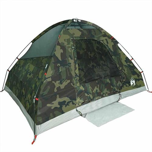 2-personers campingtelt vandafvisende kuppel camouflage