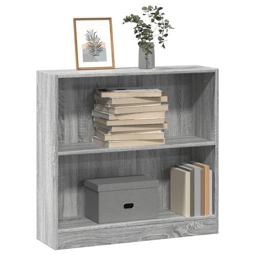 Bogreol 80x24x76 cm konstrueret træ grå sonoma-eg