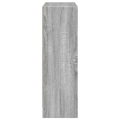 Bogreol 80x24x76 cm konstrueret træ grå sonoma-eg