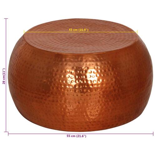 Sofabord Ø55x28 cm aluminium messingfarvet