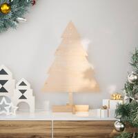 Dekorativt juletræ til pynt 70 cm massivt træ