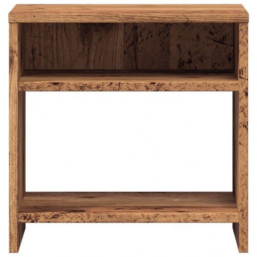Sengebord 40×30×40 cm i konstrueret træ - gammelt trælook