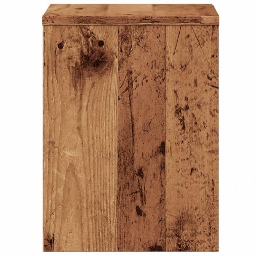Sengebord 40×30×40 cm i konstrueret træ - gammelt trælook