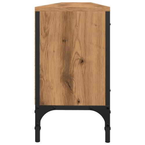 Tv-bord med skuffe 200x25x44 cm konstrueret træ kunsteg