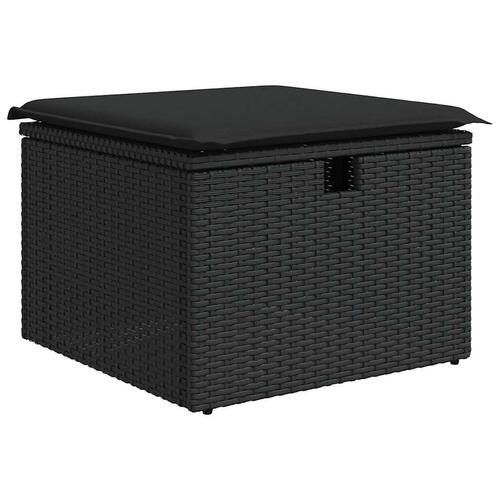 Sofasæt til haven 10 dele med hynder polyrattan sort