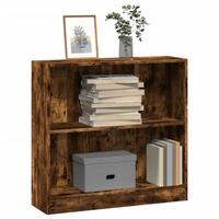 Bogreol 80x24x76 cm konstrueret træ røget egetræsfarve