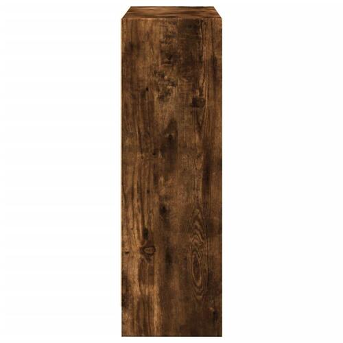 Bogreol 80x24x76 cm konstrueret træ røget egetræsfarve