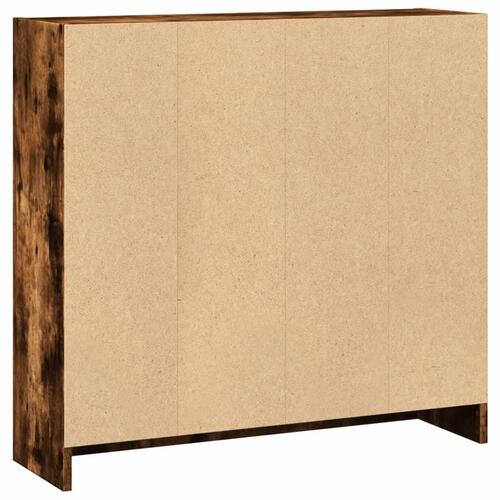 Bogreol 80x24x76 cm konstrueret træ røget egetræsfarve