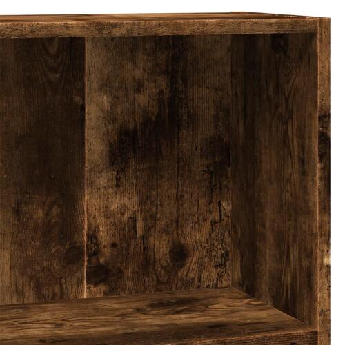 Bogreol 80x24x76 cm konstrueret træ røget egetræsfarve