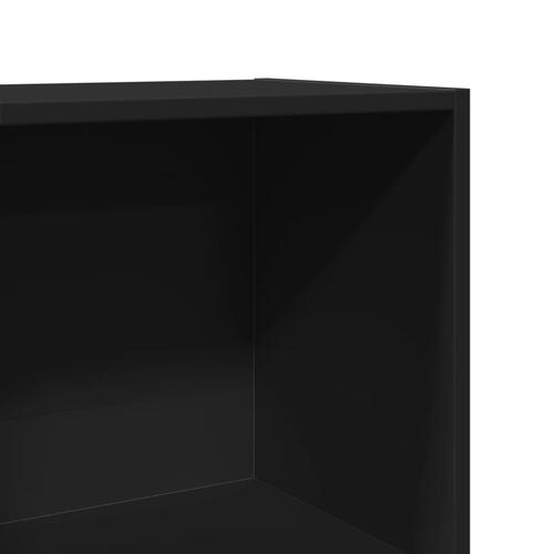 Bogreol 60x30x114 cm konstrueret træ sort