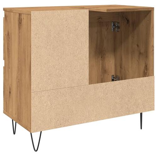 Underskab til badeværelse 65x33x60 cm konstrueret træ kunsteg