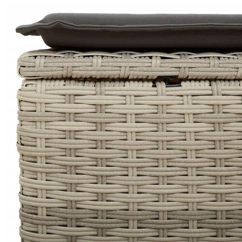Sofasæt til haven 8 dele med hynder polyrattan lysegrå