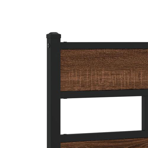 Sengeramme 80x200 cm uden madras konstrueret træ brunt eg