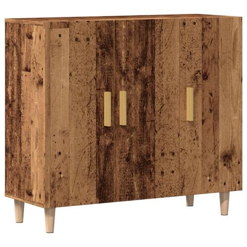 Skab 90x34x80 cm konstrueret træ gammelt træ-look