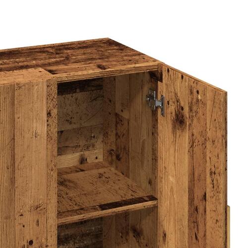 Skab 90x34x80 cm konstrueret træ gammelt træ-look