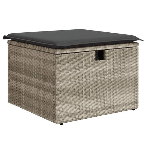 Sofasæt til haven 4 dele med hynder polyrattan lysegrå