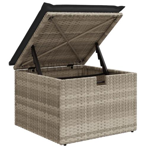 Sofasæt til haven 4 dele med hynder polyrattan lysegrå