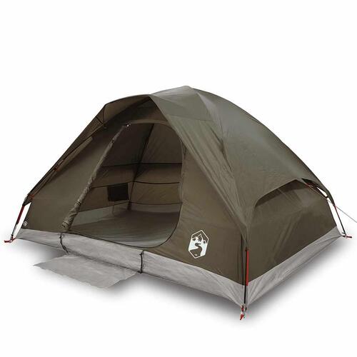 2-personers campingtelt vandafvisende kuppel brun