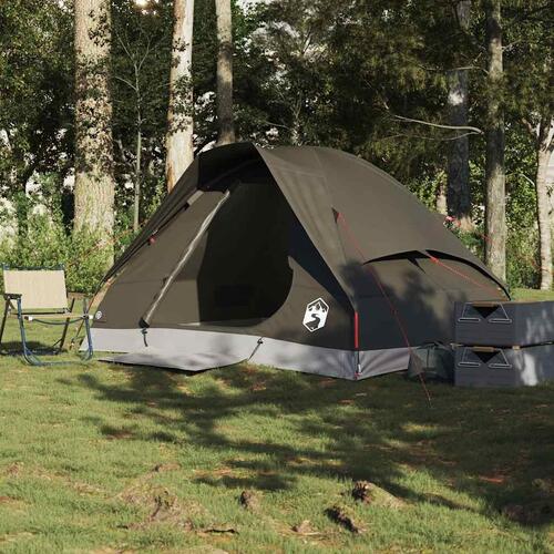 2-personers campingtelt vandafvisende kuppel brun