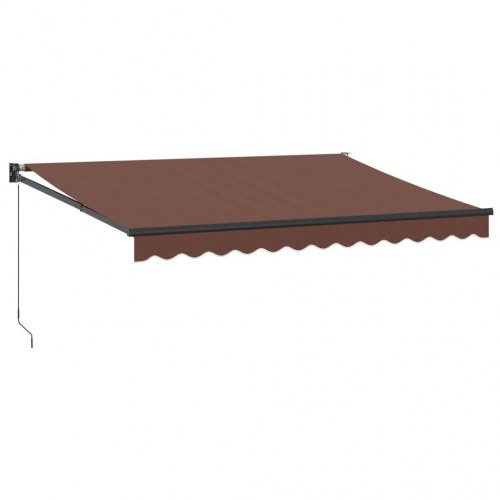 Markise 350 × 250 cm - manuel, brun