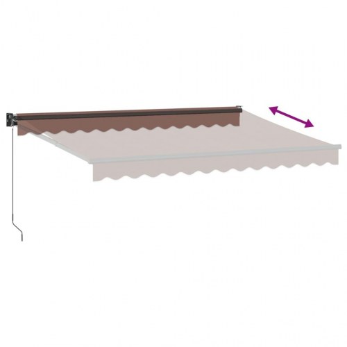 Markise 350 × 250 cm - manuel, brun
