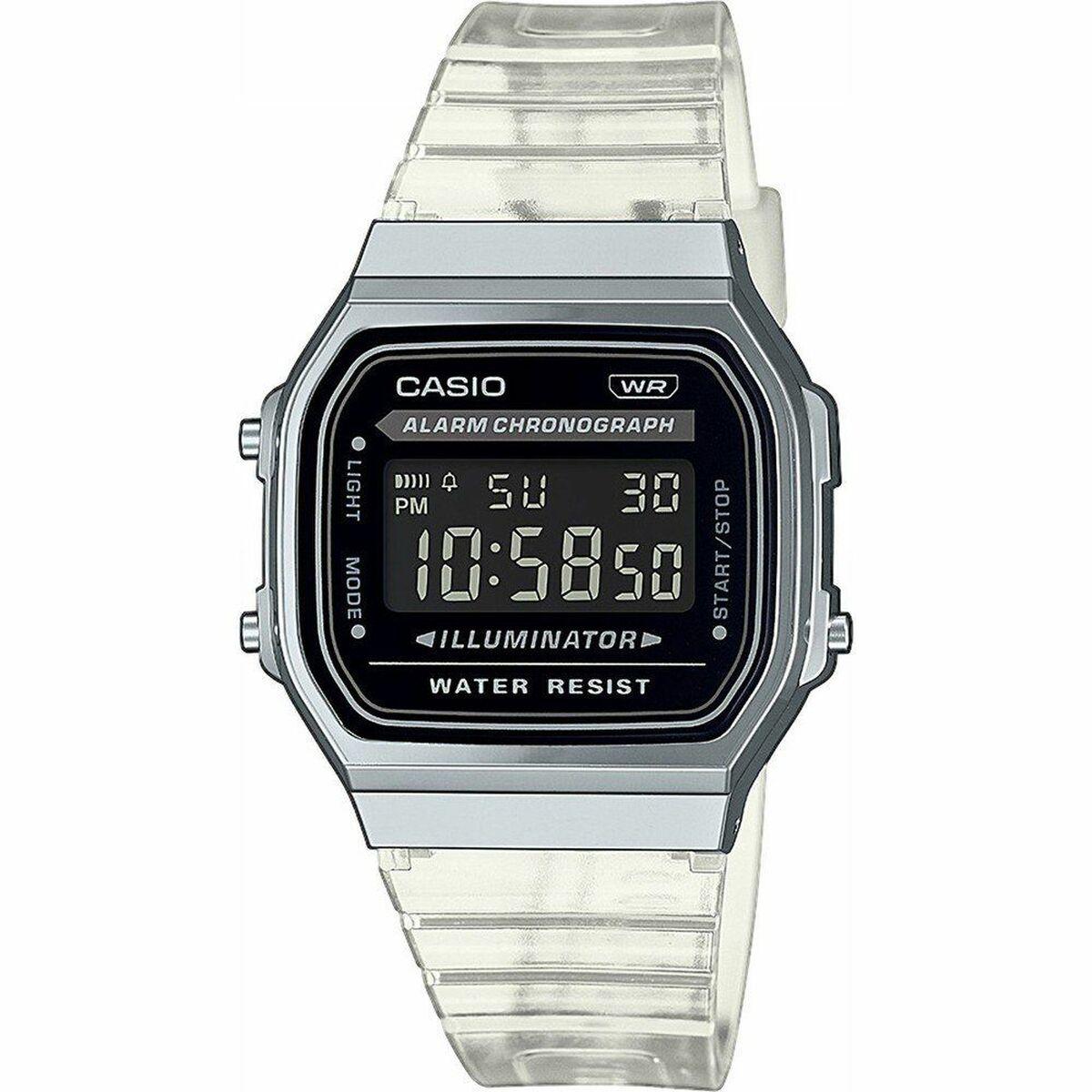 Casio unisex armbåndsur A168XES-1BEF - grå, resinrem
