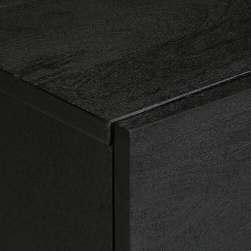 Sengeborde 2 stk. 40x33x46 cm massivt mangotræ sort