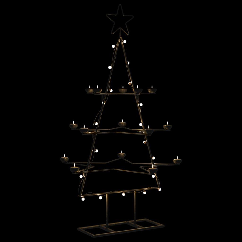 Dekorativt juletræ 105 cm metal sort