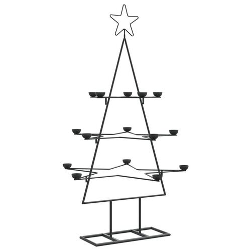 Dekorativt juletræ 105 cm metal sort