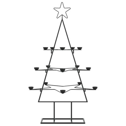 Dekorativt juletræ 105 cm metal sort