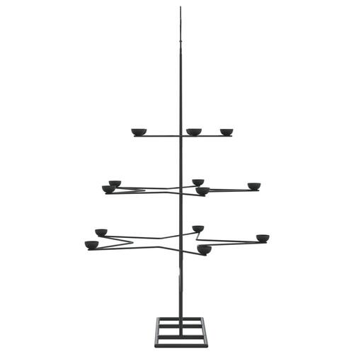 Dekorativt juletræ 105 cm metal sort