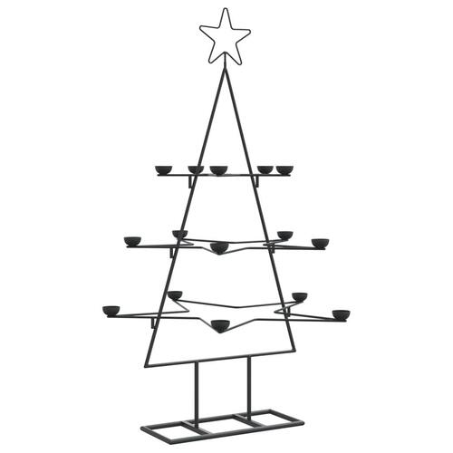 Dekorativt juletræ 105 cm metal sort
