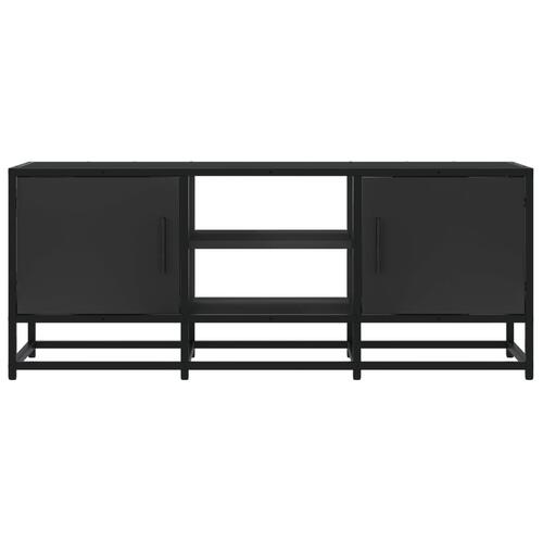 Tv-bord 100x35x41 cm konstrueret træ og metal sort