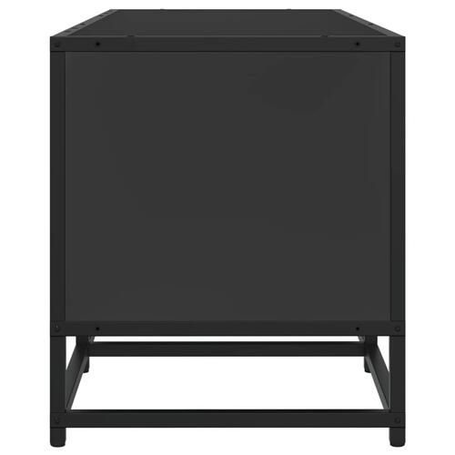 Tv-bord 100x35x41 cm konstrueret træ og metal sort