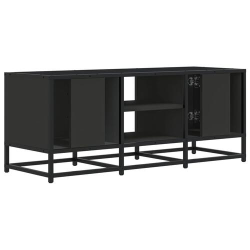 Tv-bord 100x35x41 cm konstrueret træ og metal sort