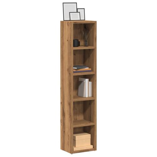 Smalle reoler 2 stk. 21x16x93,5 cm konstrueret træ kunsteg