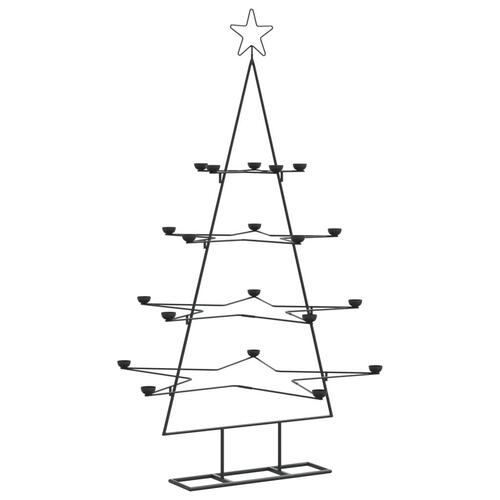 Dekorativt juletræ 140 cm metal sort