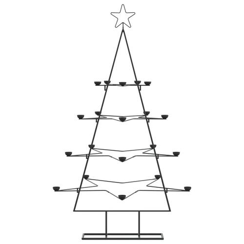 Dekorativt juletræ 140 cm metal sort