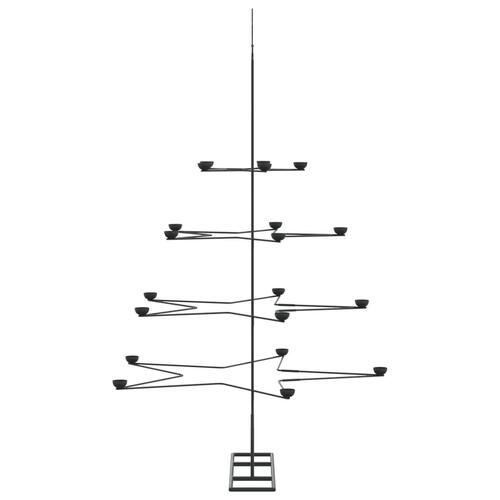Dekorativt juletræ 140 cm metal sort