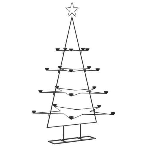 Dekorativt juletræ 140 cm metal sort
